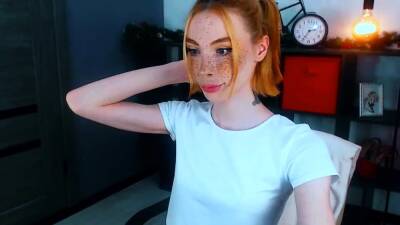 Unique Redhead SheBoy gets naked Webcam sex Show - icpvid.com