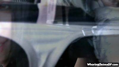 Rene fingering Pussy closeup in car - txxx.com