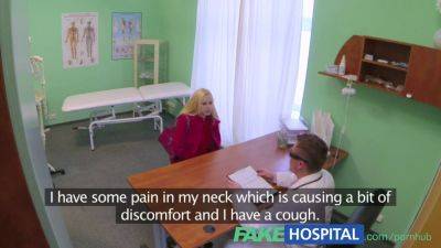 Angel Wicky - Angel Wicky, busty blonde, soaks up the doctor's table in fake hospital POV - sexu.com - Czech Republic