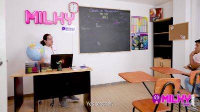 Big Ass Peruvian Sucks Her Teacher Cock To Pass Her Class. 10 Min - hotmovs.com - Peru