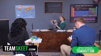 Erin Everheart - Erin - Erin Everheart & Bailey Blaze get caught fingering each other while taking an exam - sexu.com