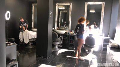 Czech Streets – Extra Sexy Black Hairdresser - hotmovs.com - Czech Republic - Usa