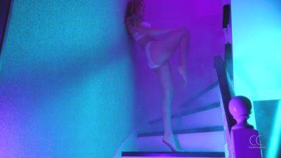 Very Beautiful Girl Masturbates On The Stairs - hotmovs.com